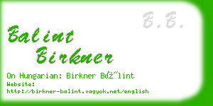 balint birkner business card